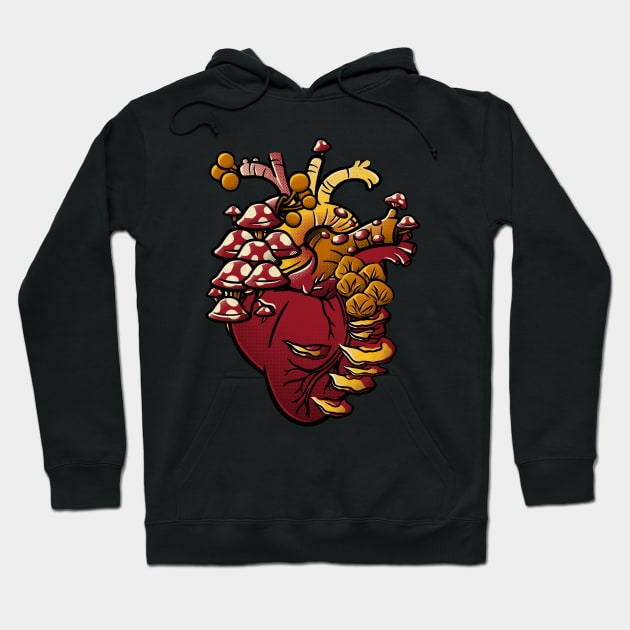 Cordyceps Fungi Heart by Tobe Fonseca Hoodie by Tobe_Fonseca